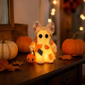 Halloween Ghost Night Light Statue with Pumpkin Basket - Style 1