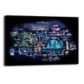 Hollow Knight Map Wall Art Poster - 14 x 11 Inches Game Room Decor