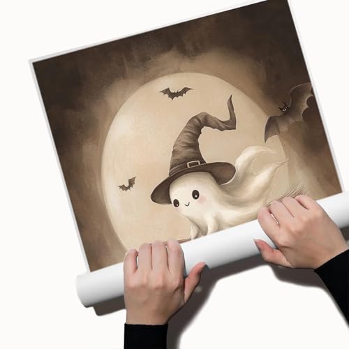 Pastel Witchcore Halloween Wall Art - Unframed 12x16in Nursery Decor