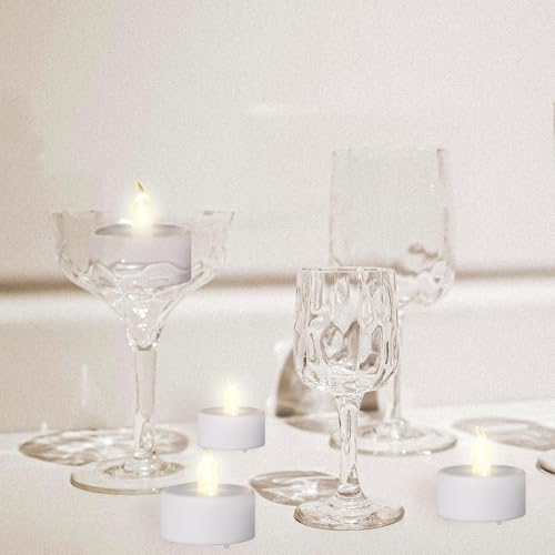 100 Pack Warm White Flameless LED Tea Lights Candles - Realistic Flickering Long Lasting Battery-Powered for Party Wedding Home Decor