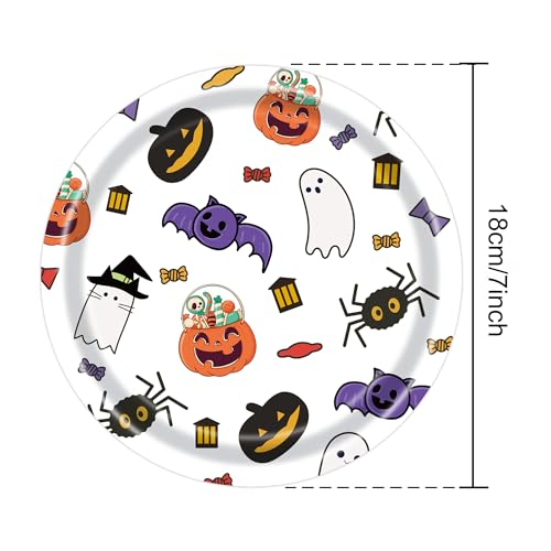 Halloween Ghost Paper Plates and Napkins Party Set for 20 Guests