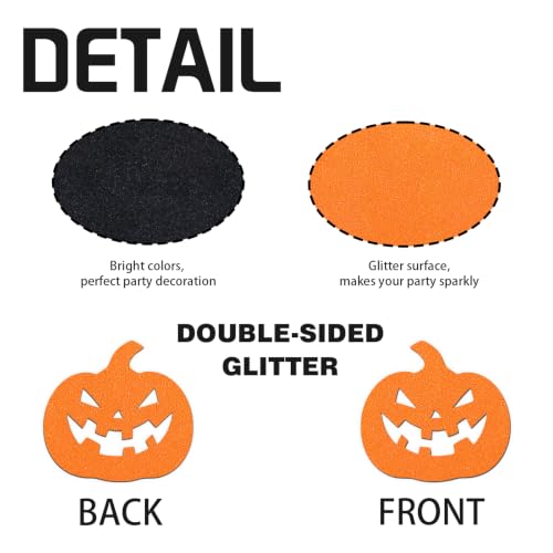 Halloween Confetti Set – Bats & Pumpkins for Table Decor, 120 Pieces