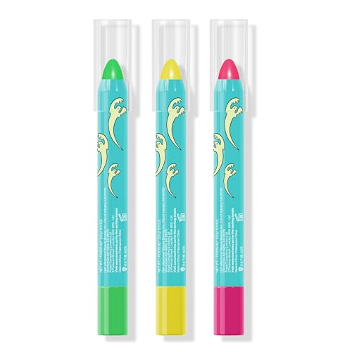 Wet n Wild Scooby Doo UV Glow Crayon Set - 3 Face & Body Neon Makeup Kit with Vitamin E - 1 Count