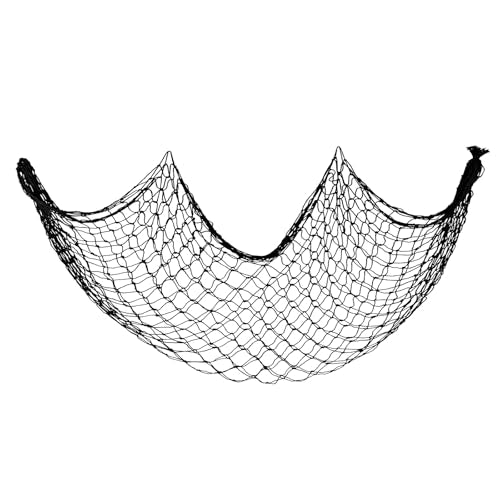 Decorative Fish Net Wall Decor - 5x10 Feet Black Handmade Nautical Decor - Variation of THIS listing