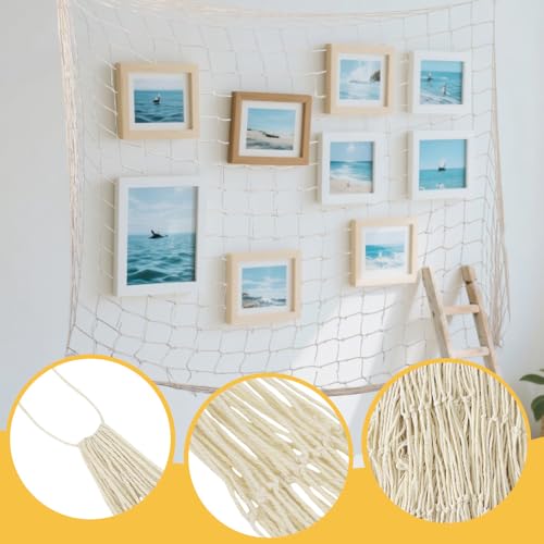 Fish Net Decorations 2 PCS - Nautical Beach Party Table Runner & Wall Decor