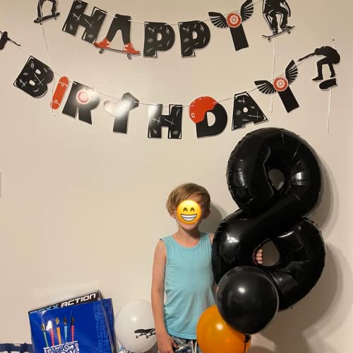Black Number 9 Foil Balloon - Giant 40 Inch Self-Inflating Party Decor