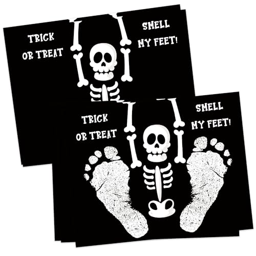 Halloween Trick or Treat Smell My Feet Footprint Art Kit - Baby Shower & Craft Supplies