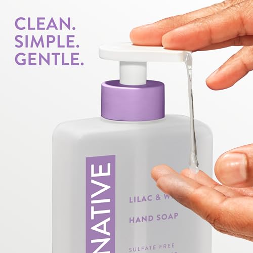 Native Liquid Hand Soap Lilac & White Tea 13 oz - Non-Drying, Plant-Based