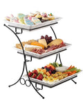 Large 3-Tier Serving Tray Stand for Kitchen & Party Food Display