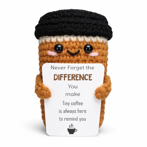 Mini Crochet Coffee Difference Ornament - Graduation & Gift Decoration - Variation of This Listing