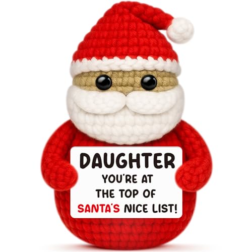 Crochet Santa Claus Christmas Stocking for Daughter - Holiday Gift & Decor