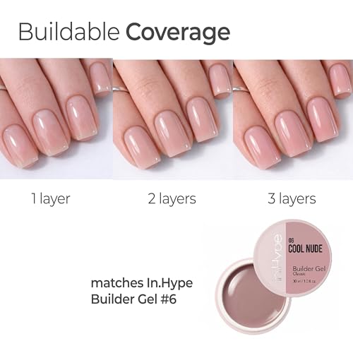 IN.HYPE Semi-Sheer Gel Nail Polish - Milky Beige French Base - Variation #1