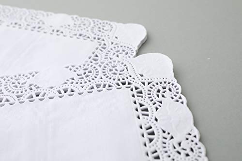 Rectangular Paper Doilies 250 Sheets - Beige, 13.78x17.7 inches, Non-Dust, Elegant Disposable Tableware - Variation of THIS listing