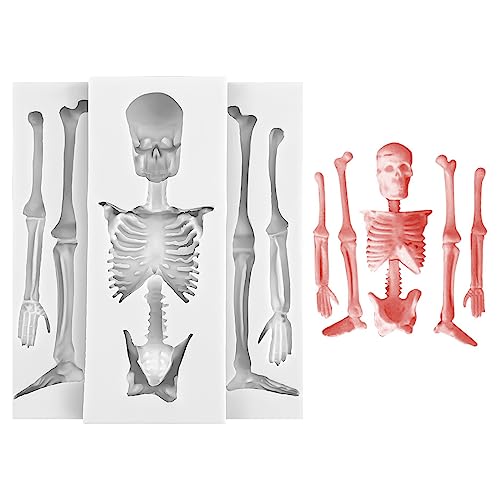 Halloween Skull Skeleton Silicone Mold for Cake Decorations and Candy