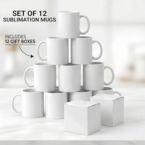 15 oz Ceramic Sublimation Mug - Blank White Coffee Cup for Custom Printing