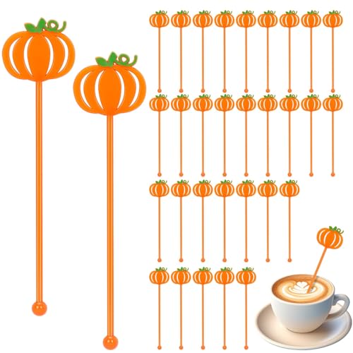 Pumpkin Style Fall Coffee Stir Sticks - Halloween Drink Stir Sticks 36 pcs