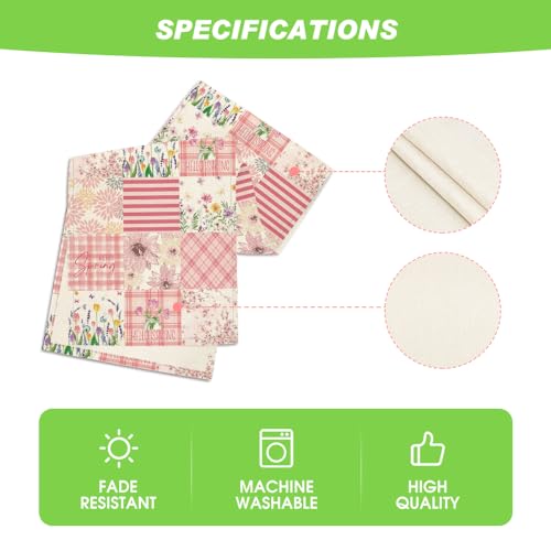 Pink Tulip Dahlia Floral Table Runner 13x120 Inch for Spring & Summer Dining