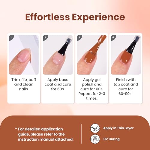 Beetles Orange Gel Nail Polish - 15ML Burnt Orange with Creme Brown Variation