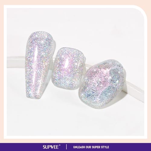 Holographic Glitter Nail Polish - Quick Dry Mermaid Shine, 16ml - SUPWEE