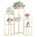NUPTIO Gold Flower Stand Centerpieces, 23.6"/31.5"/39.4", 2-Layer,
