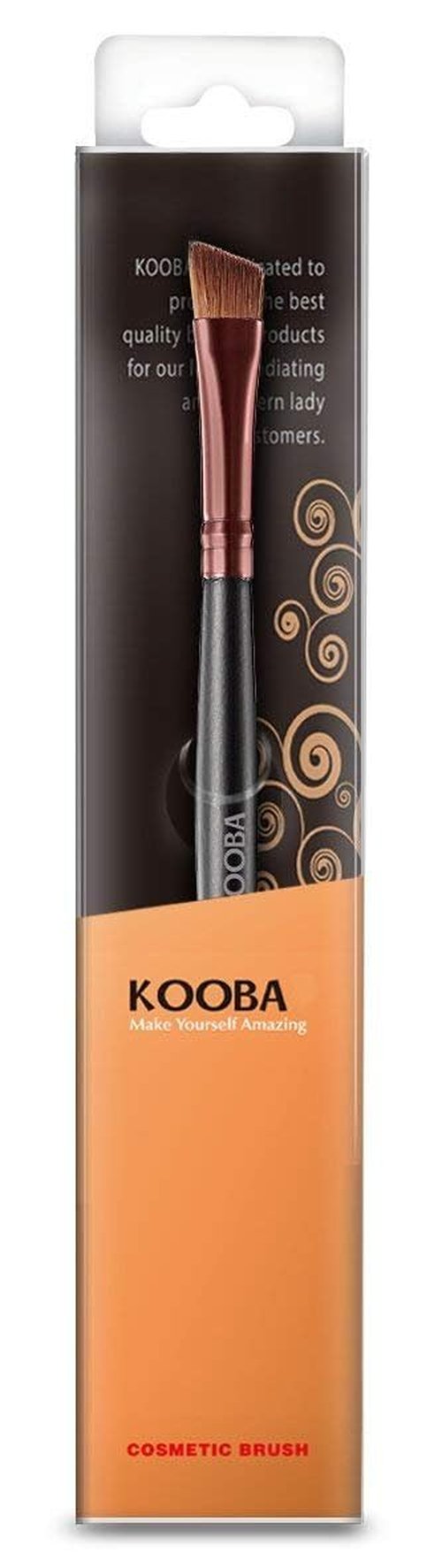 OWLFAVO Makeup Angle Eyeliner Kabuki Brush 2 Pcs - Portable Eye Powder Foundation Brush, Beauty Cosmetic Tool for Professional and Travel, Pack of 2