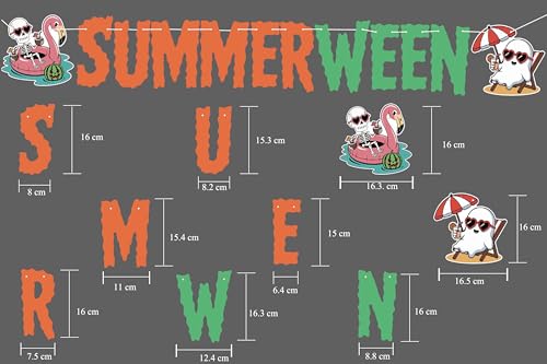 Summerween Banner Decor Halloween Summer Garland Party Decoration