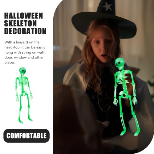 Luminous Halloween Skeleton Pendant Decor Green Glow Horror Prop