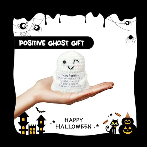 Halloween Ghost Decor - Cute Crochet Ghost for Home Tabletop - Variation: Ghost