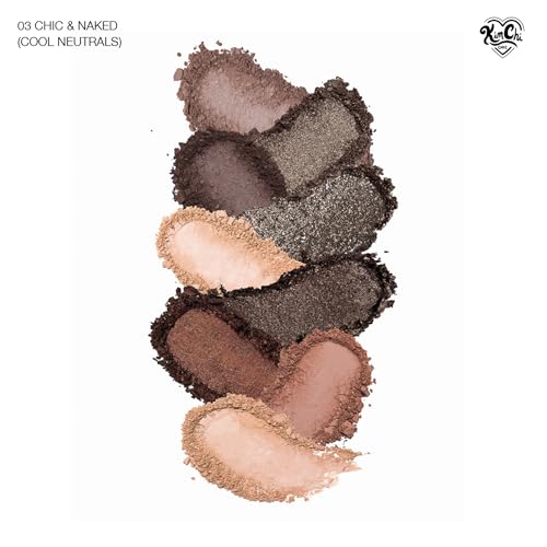Nude Eyeshadow Palette - 9 Shades for Day & Night Looks - Chic & Naked