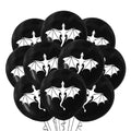 Black Malayan Products Dragon Balloons - Latex Flying Wyvern Party Decor, 12 Inch, 12 Count