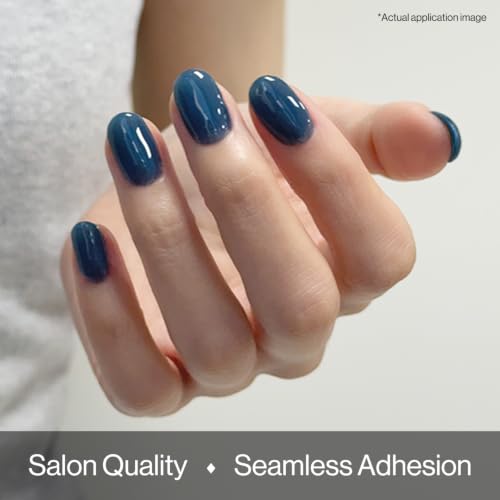 Semi Cured Gel Nail Strips - Blueberry Veil, Easy Application, Long-Lasting