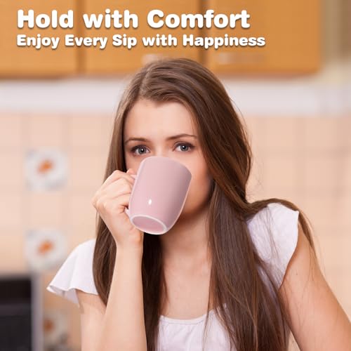 Large Pink Coffee Mug 16oz with Handle - Novelty Tea Cup for Office & Home