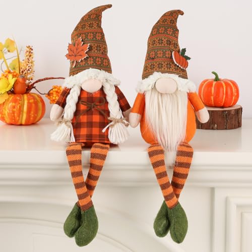 Fall Gnome Decor Set - Cute Plush Autumn Tabletop Home Decorations