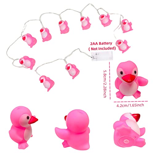 Penguin String Lights 1.65m/10 LEDs Pink Battery-Operated Night Light