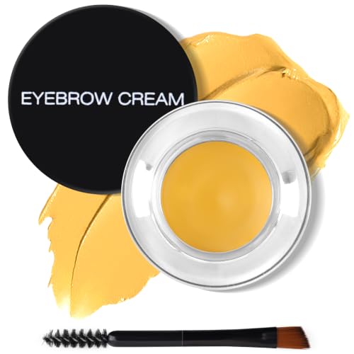 Waterproof Brow Pomade with Brush - Long-Lasting #06 Daffodil Yellow