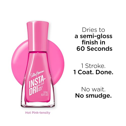 Nail Polish - Neon Pink, Quick Dry, Long Lasting - 0.31 Fl Oz - Hot Pink-tensity