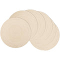 Round Braided Placemats Set of 6 - Durable Table Decor for Indoor & Outdoor