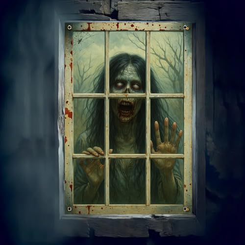 Halloween Zombie Window Cover - 31x47 Inch Polyester Decor - Colorful#3
