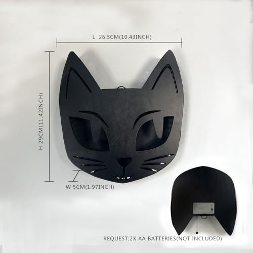 Halloween Black Cat LED Sign - Battery Operated Wall & Tabletop Decor - Variation: Black Cat