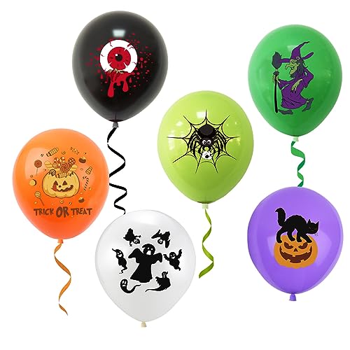 Halloween Party Decorations Set with Bat Cat Pumpkin Backdrop Banner Balloons & Tableware - All Saints Day