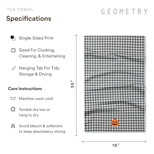 Halloween Ghost Tea Towels Set of 3 - 18x30 Inches Cotton Kitchen Decor
