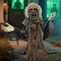 Halloween Animatronic Zombie Decoration with Sound Activation - Groundbreaker Prisoner