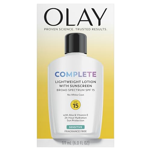 Olay Complete Lotion Moisturizer with SPF 15 Sensitive, 6.0 oz each, 2-pack