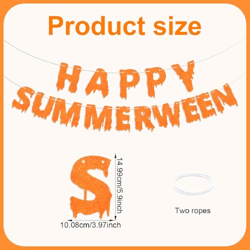 Summerween Banner Party Decorations - Spooky Halloween Celebration Banner
