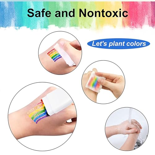 DoubleWood Rainbow Face Paint Set - Pride Makeup Crayons for LGBT Celebrations, 4 Colors