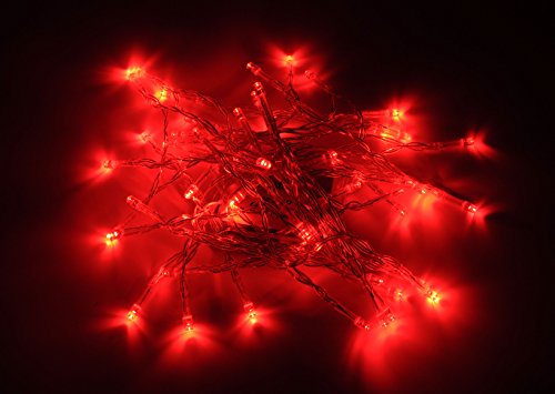 Battery Operated Red LED Fairy Light String 13ft 40 LEDs Wedding Xmas Party 10 Pack - Karlling Variation of Red/General 40 Leds