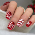 Semi Cured Gel Nail Art Stickers Christmas Nail Wraps - 20 Strips