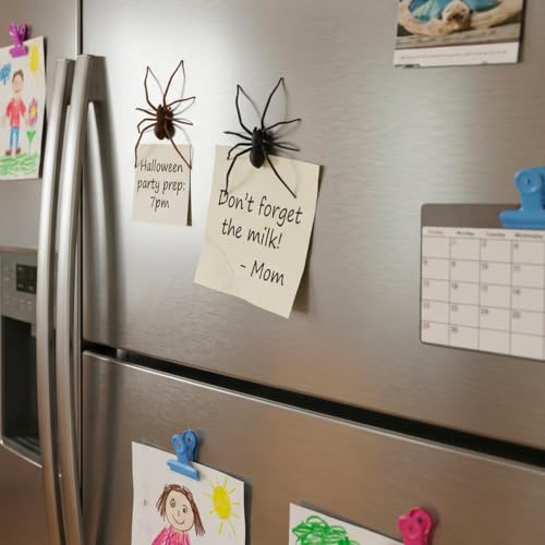 Magnetic Spider Decor - Realistic 3D Fridge Magnet for Halloween & Pranks - 2 Pack
