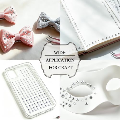 Self Adhesive Face Gems Tattoo Stickers 648pcs Clear Rhinestones for Makeup & DIY