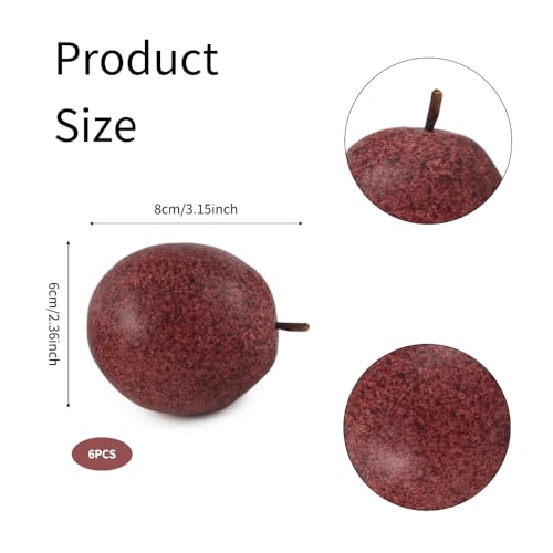 Artificial Passion Fruit 6PCS Lifelike Fake Fruit Decor for Home Kitchen Party Photography Props